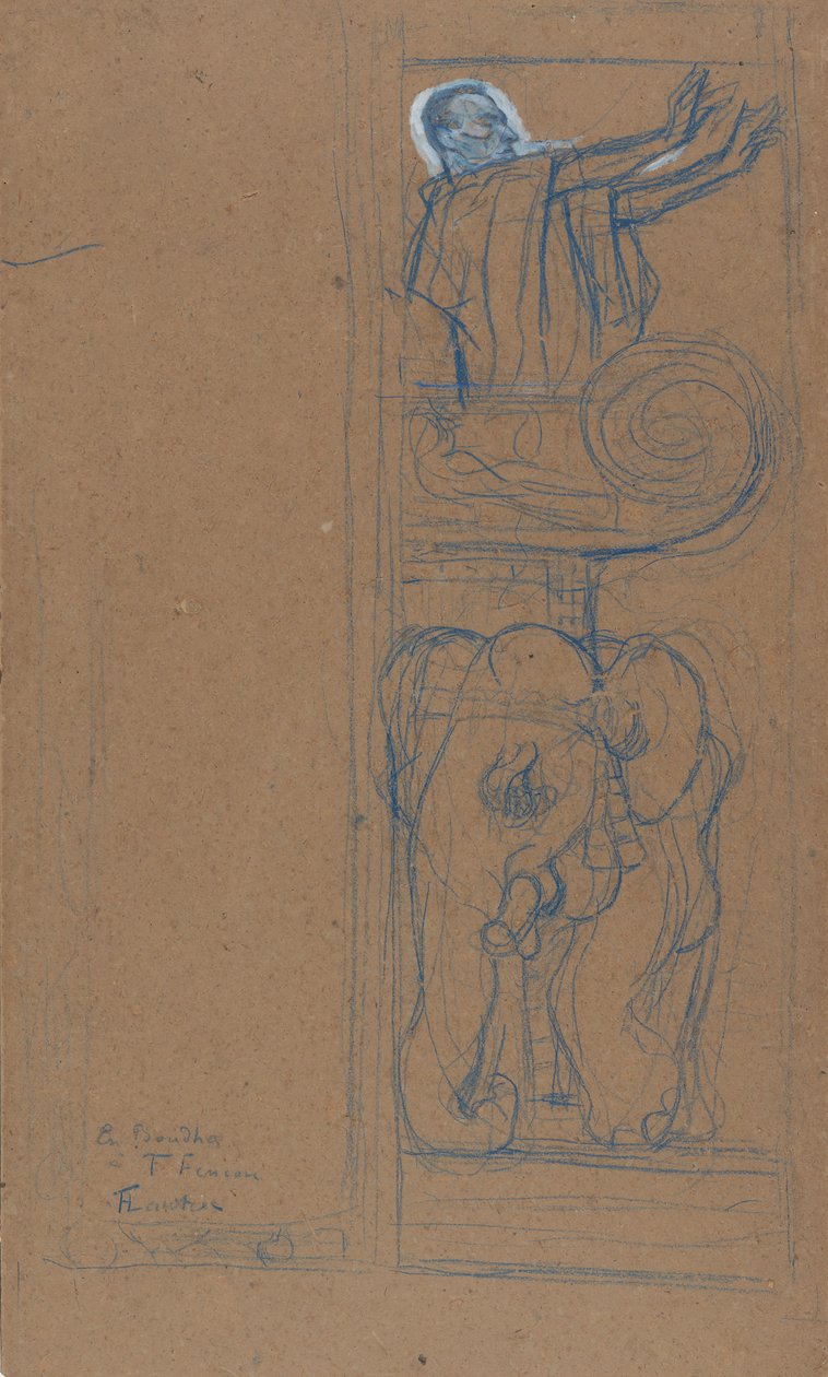 Le Chariot de Terre Cuite için Playbill için Ön Tasarım, 1894. by Henri de Toulouse Lautrec