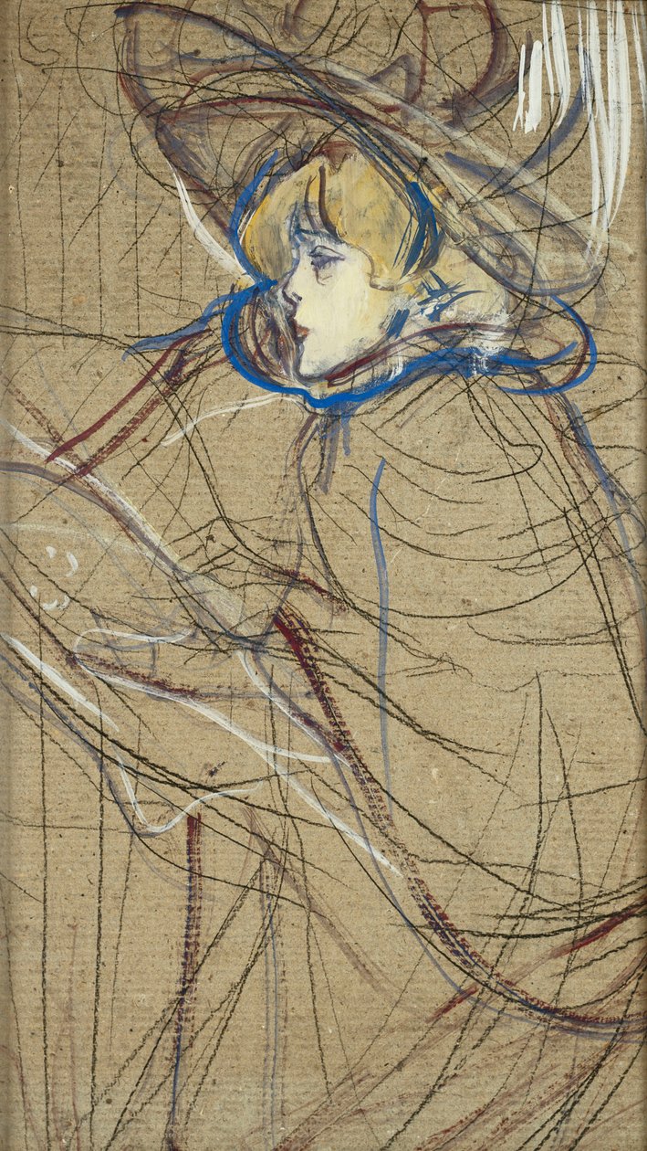 Kadın Profili: Jane Avril; Kadının Profili: Jane Avril, 1893 by Henri de Toulouse Lautrec