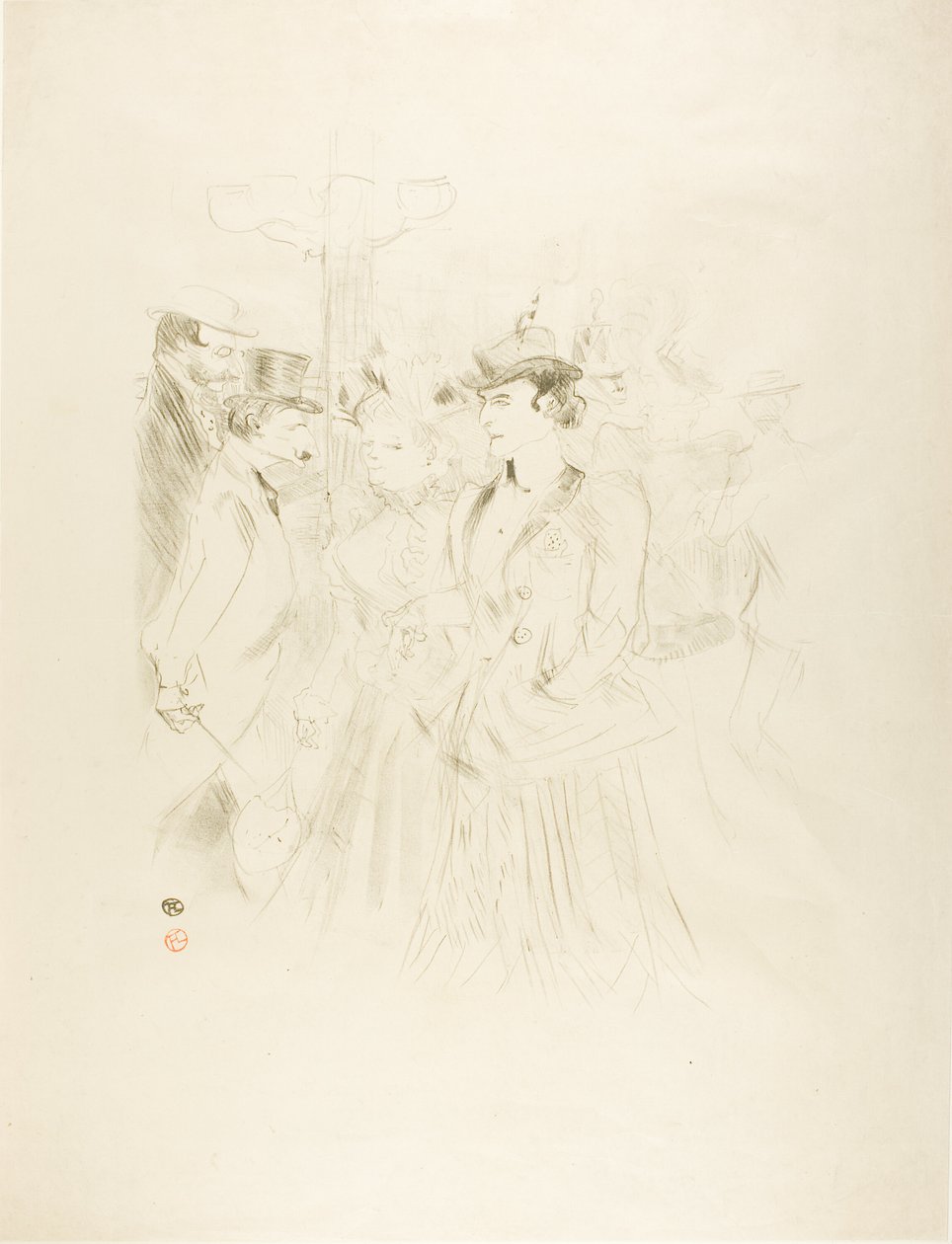 gezinti yeri by Henri de Toulouse Lautrec