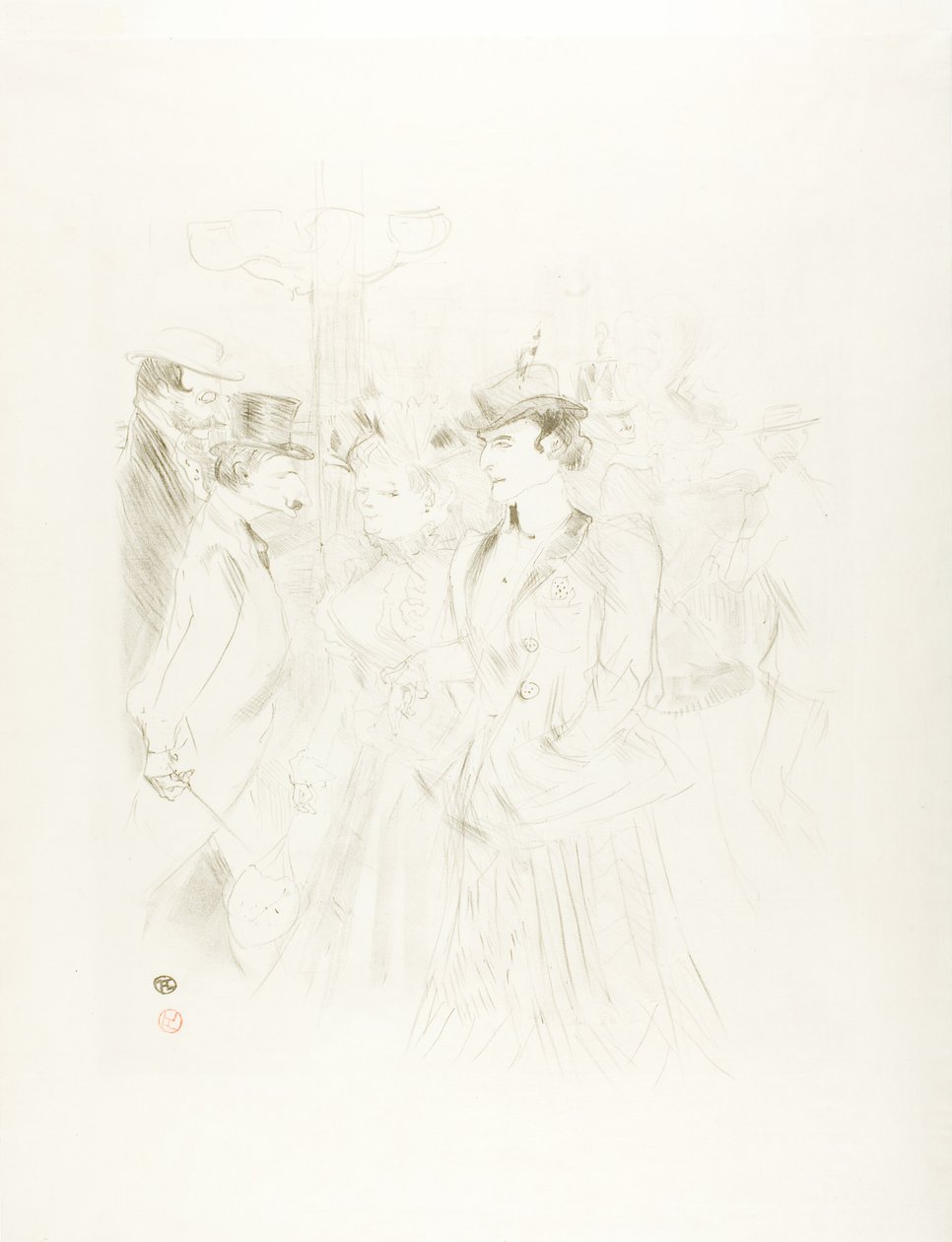 gezinti yeri by Henri de Toulouse-Lautrec