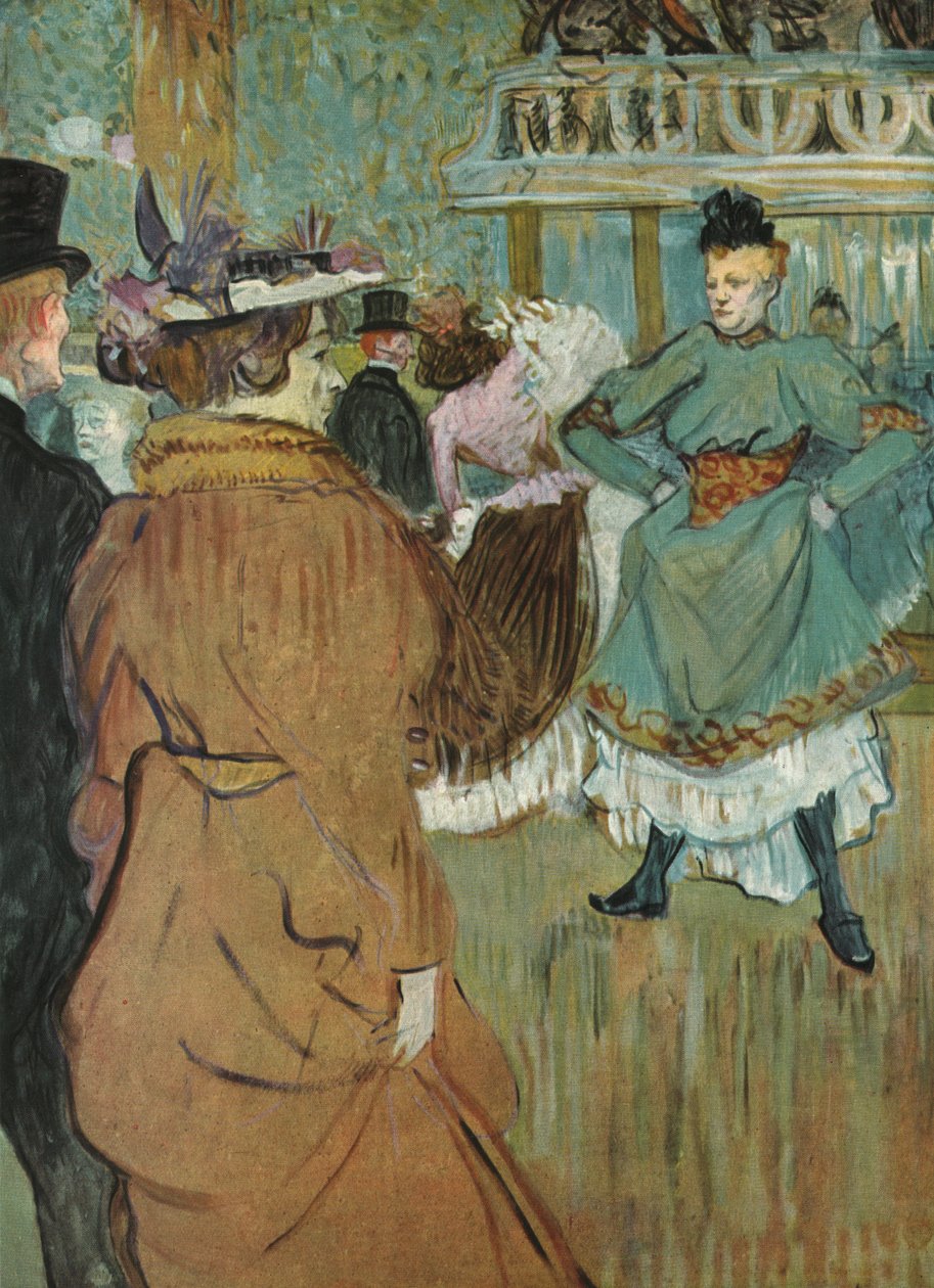 "Moulin Rouge'da Quadrille", 1892, 1952. by Henri de Toulouse Lautrec