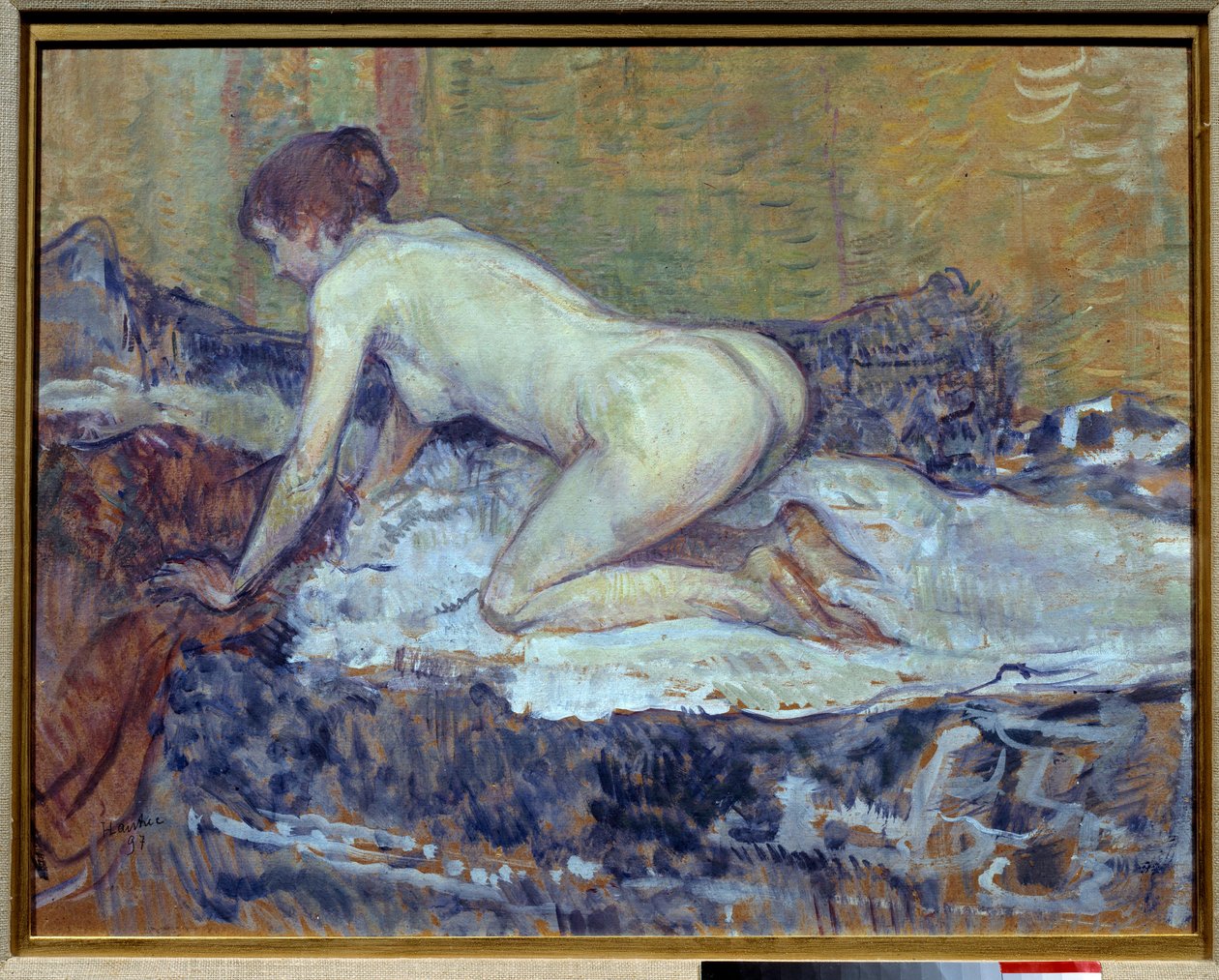 Kırmızı, Başlı Çıplak Çömelmiş by Henri de Toulouse Lautrec