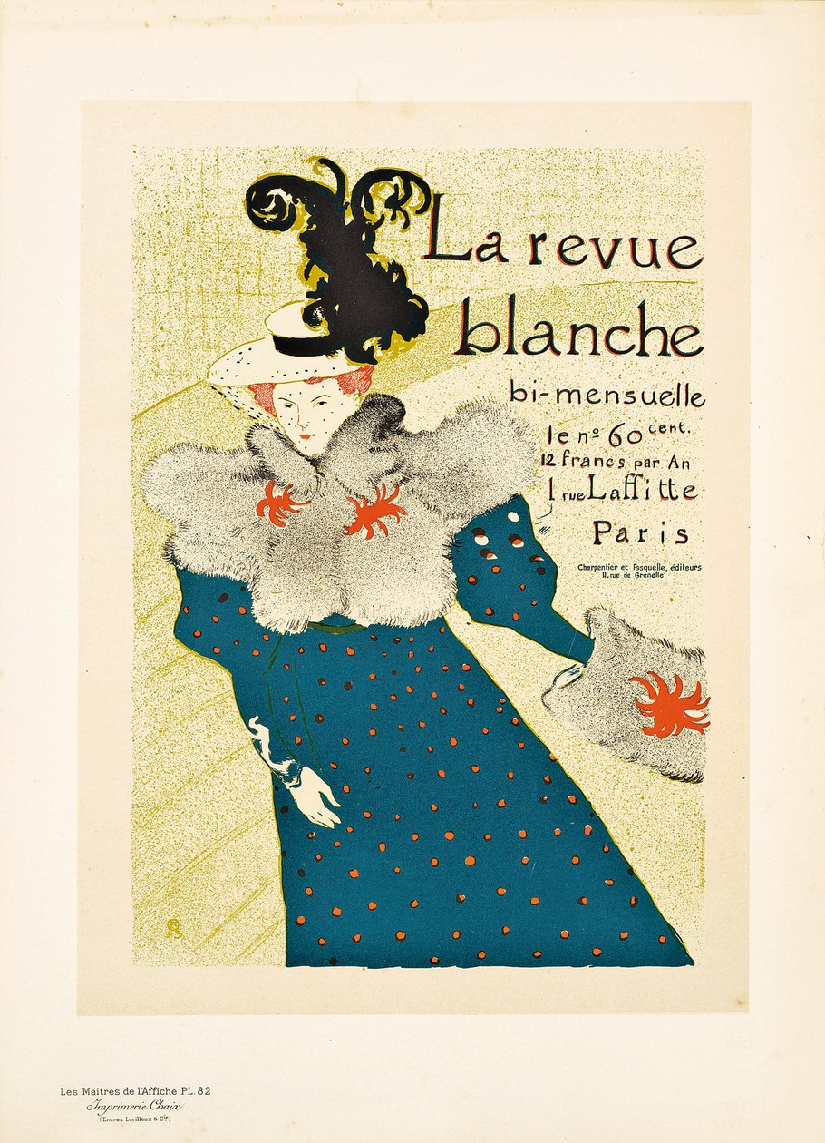 "La Revue Blanche" reklam afişinin çoğaltılması, 1895 by Henri de Toulouse Lautrec