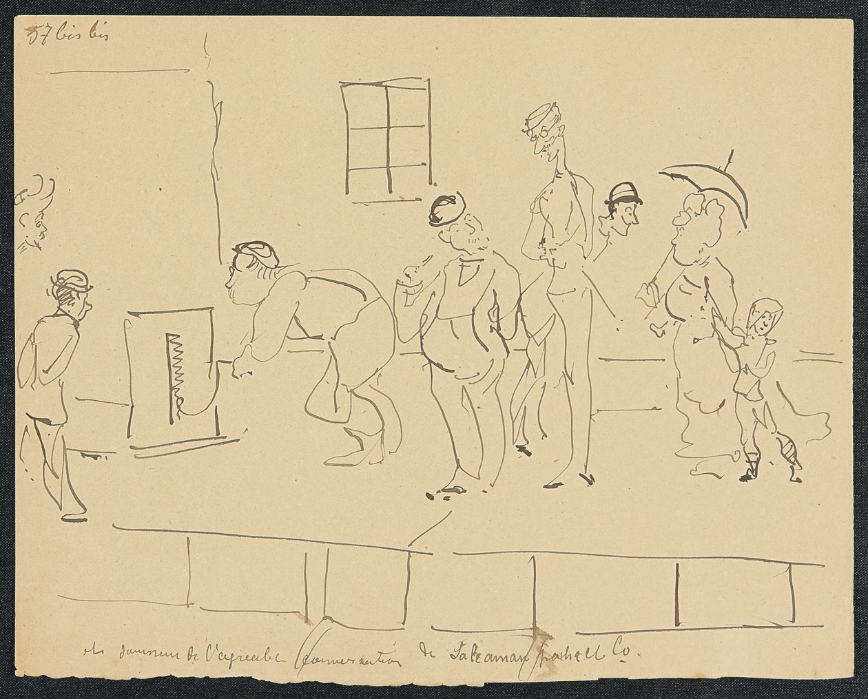 Su altında kalma, 1881 by Henri de Toulouse Lautrec