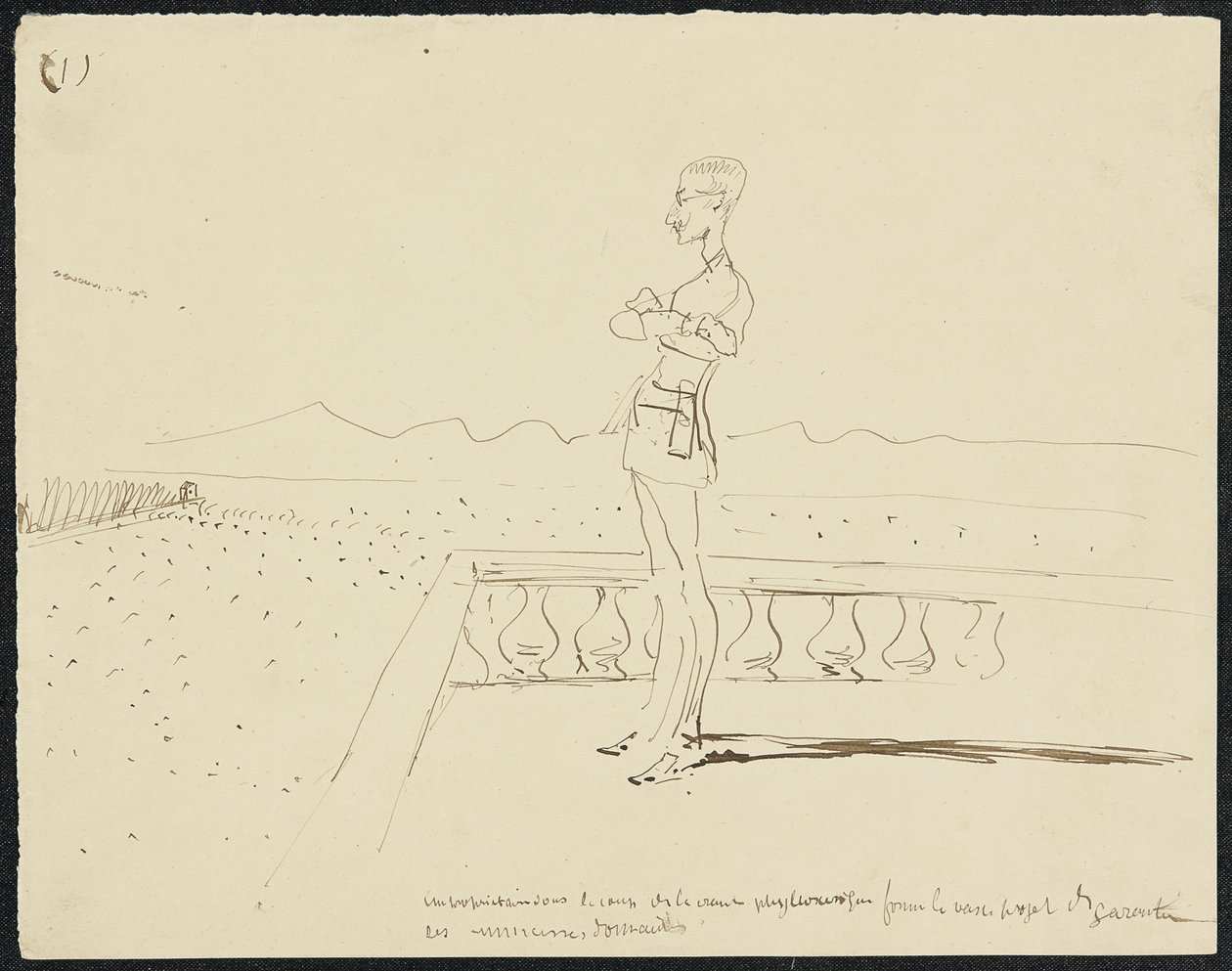 Su altında kalma, 1881 by Henri de Toulouse Lautrec