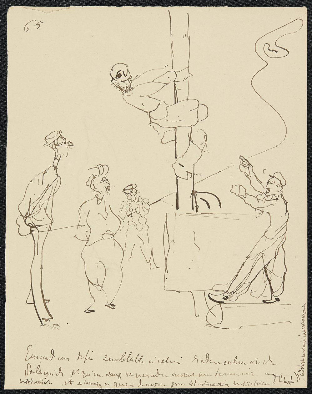 Su altında kalma, 1881 by Henri de Toulouse Lautrec