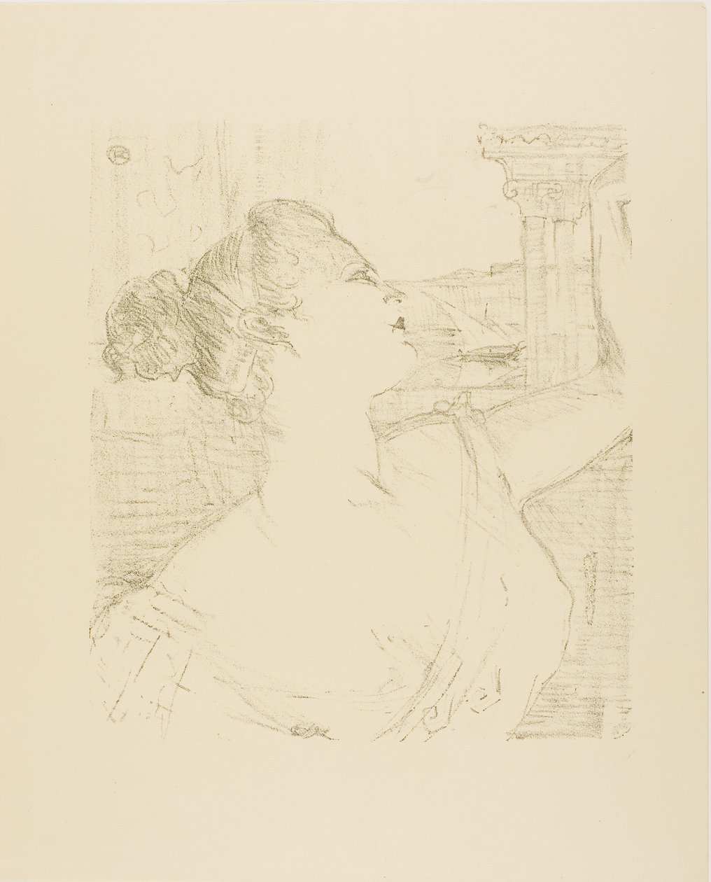 On Üç Litograftan Sybil Sanderson by Henri de Toulouse Lautrec