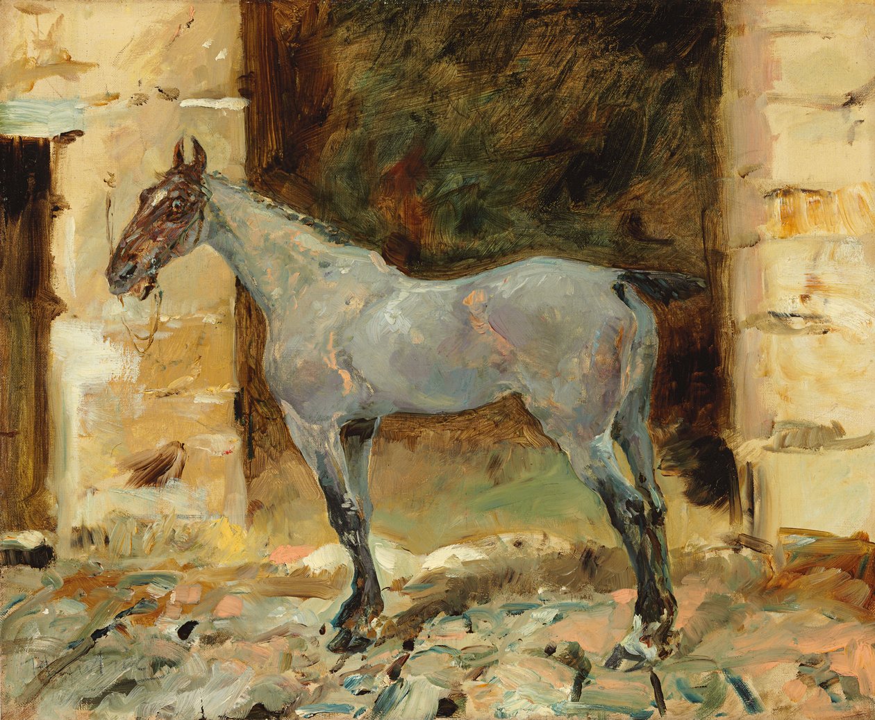 bağlı at; Cheval ataşesi, c.1881 by Henri de Toulouse Lautrec