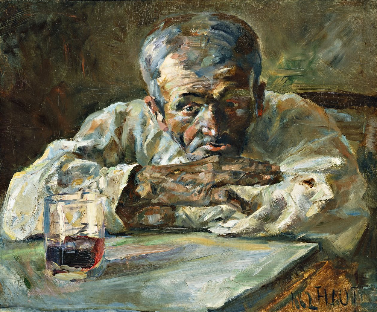 Alkolik Peder Mathias; Butikte, Chateau du Bosc: İçici, Peder Mathias, 1882 by Henri de Toulouse Lautrec