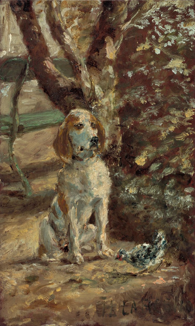 Sanatçının Köpeği Flèche, c. 1881. by Henri de Toulouse Lautrec