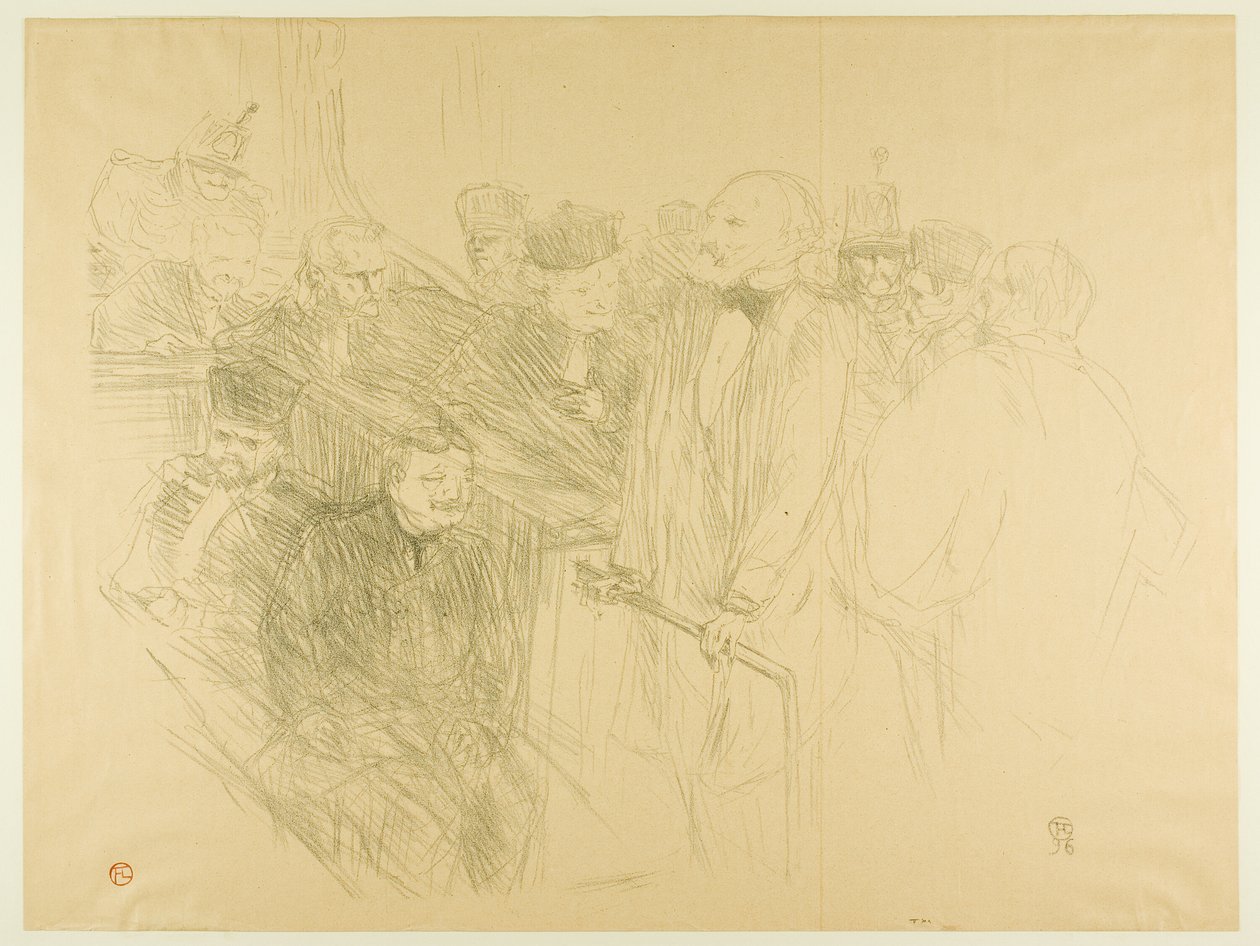 Arton Davası, Ribot Kanıt Veriyor (ikinci plaka) by Henri de Toulouse Lautrec