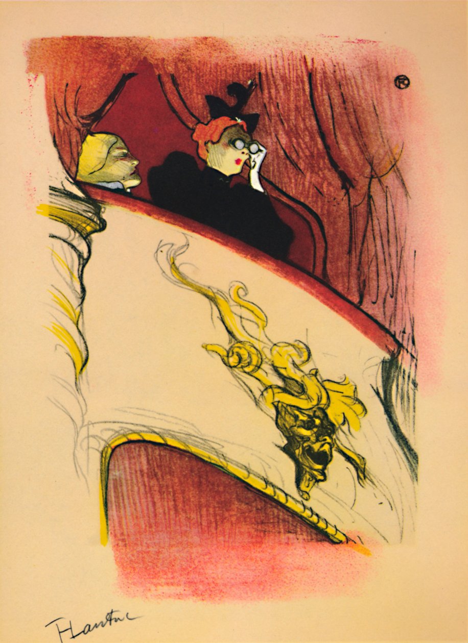 Yaldızlı Maskeli Kutu, 1893, 1946 by Henri de Toulouse Lautrec