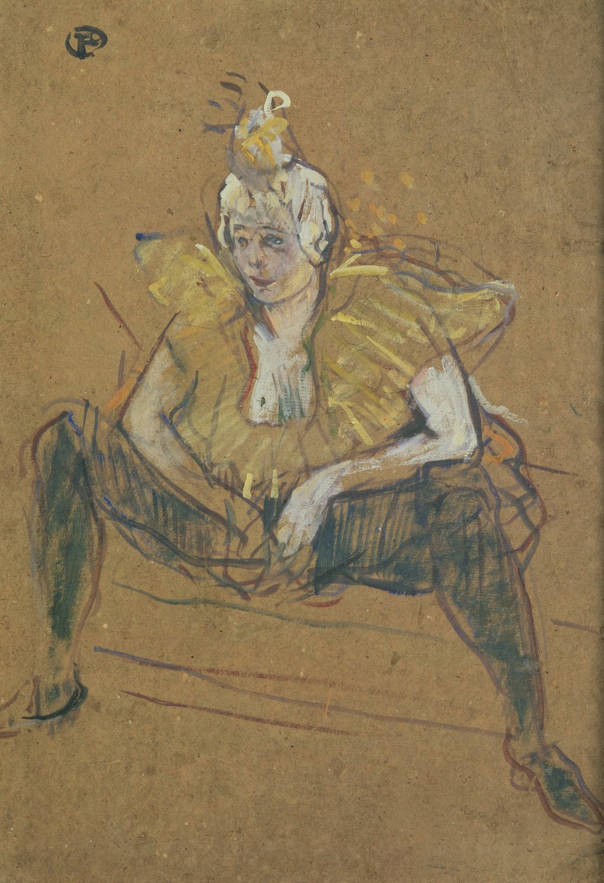 Palyaço Cha-U-Kao Oturan, 1895 by Henri de Toulouse Lautrec