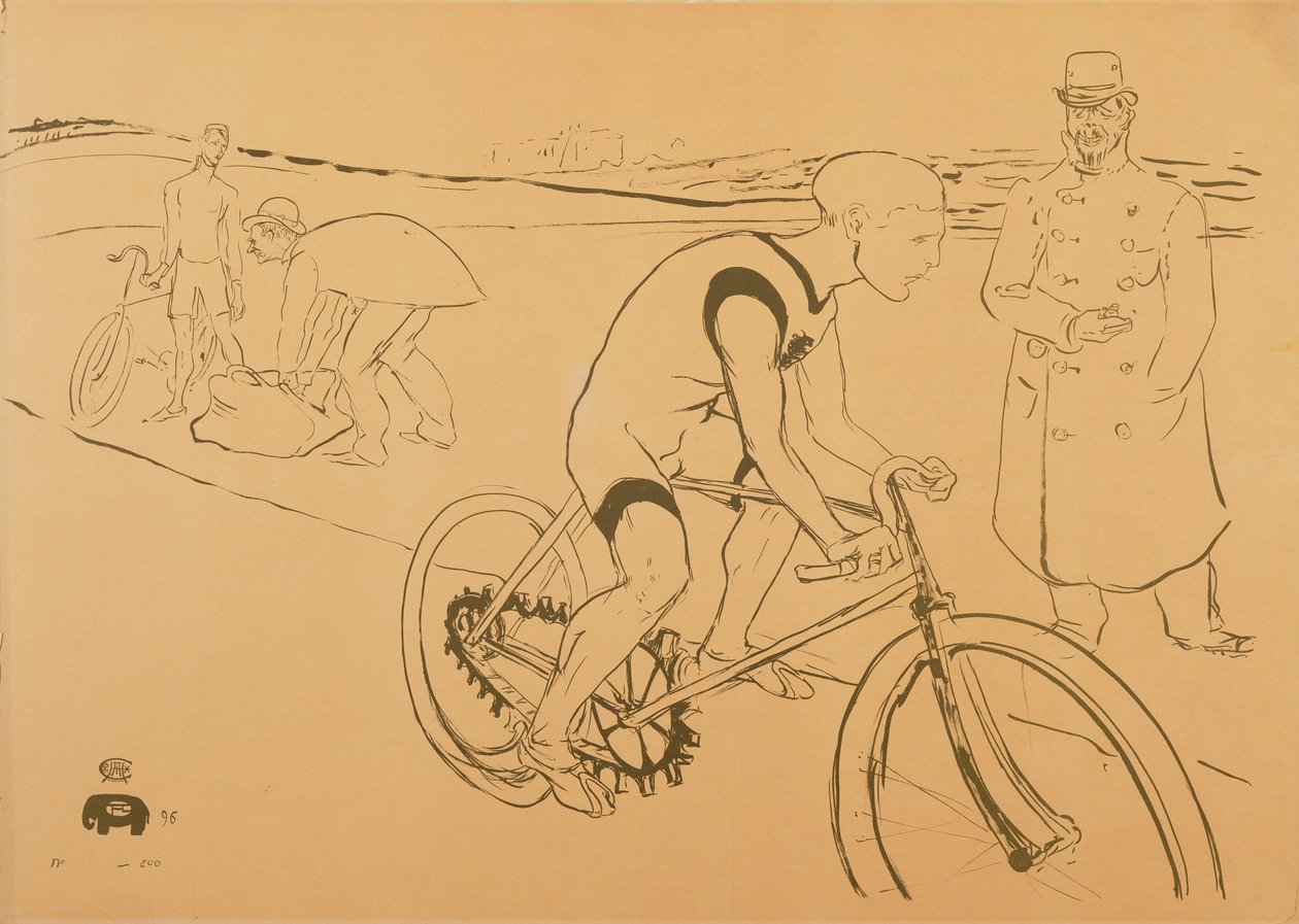 Bisikletçi Michael, 1896 by Henri de Toulouse Lautrec