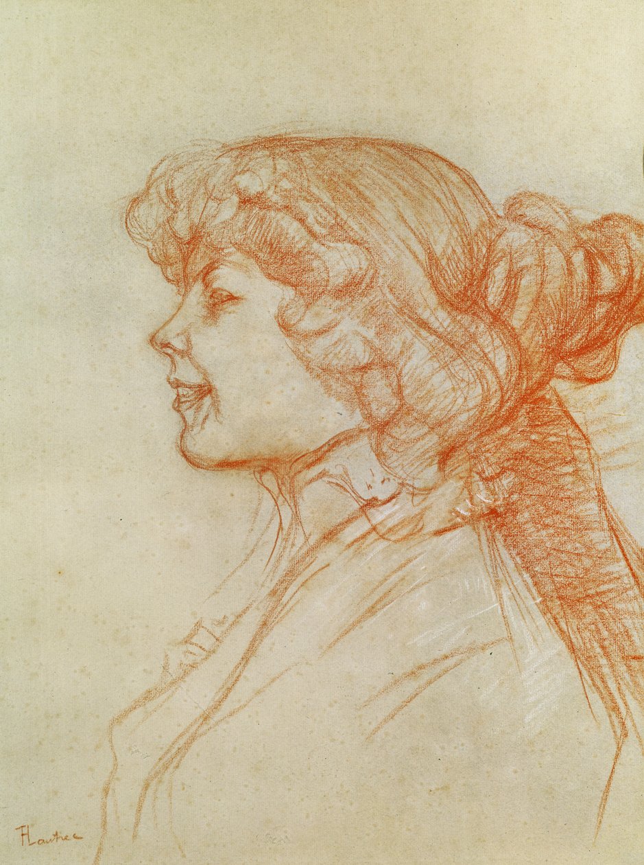 İngiliz Kız Yıldızdaki Le Havre, 1899 (kağıt üzerinde mum boya) by Henri de Toulouse Lautrec