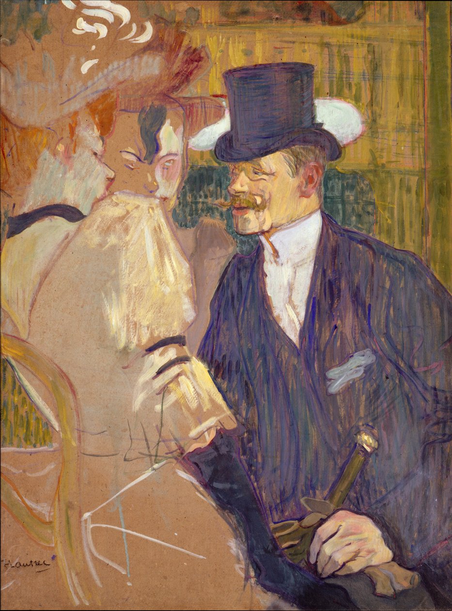 İngiliz William Tom Warrener, 1861-1934, Moulin Rouge, 1892. by Henri de Toulouse Lautrec