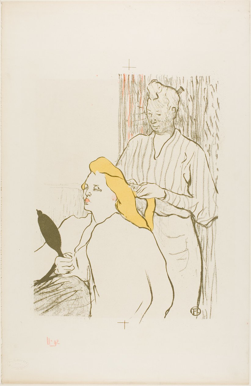 Kuaför, Theatre Libre Programı by Henri de Toulouse Lautrec