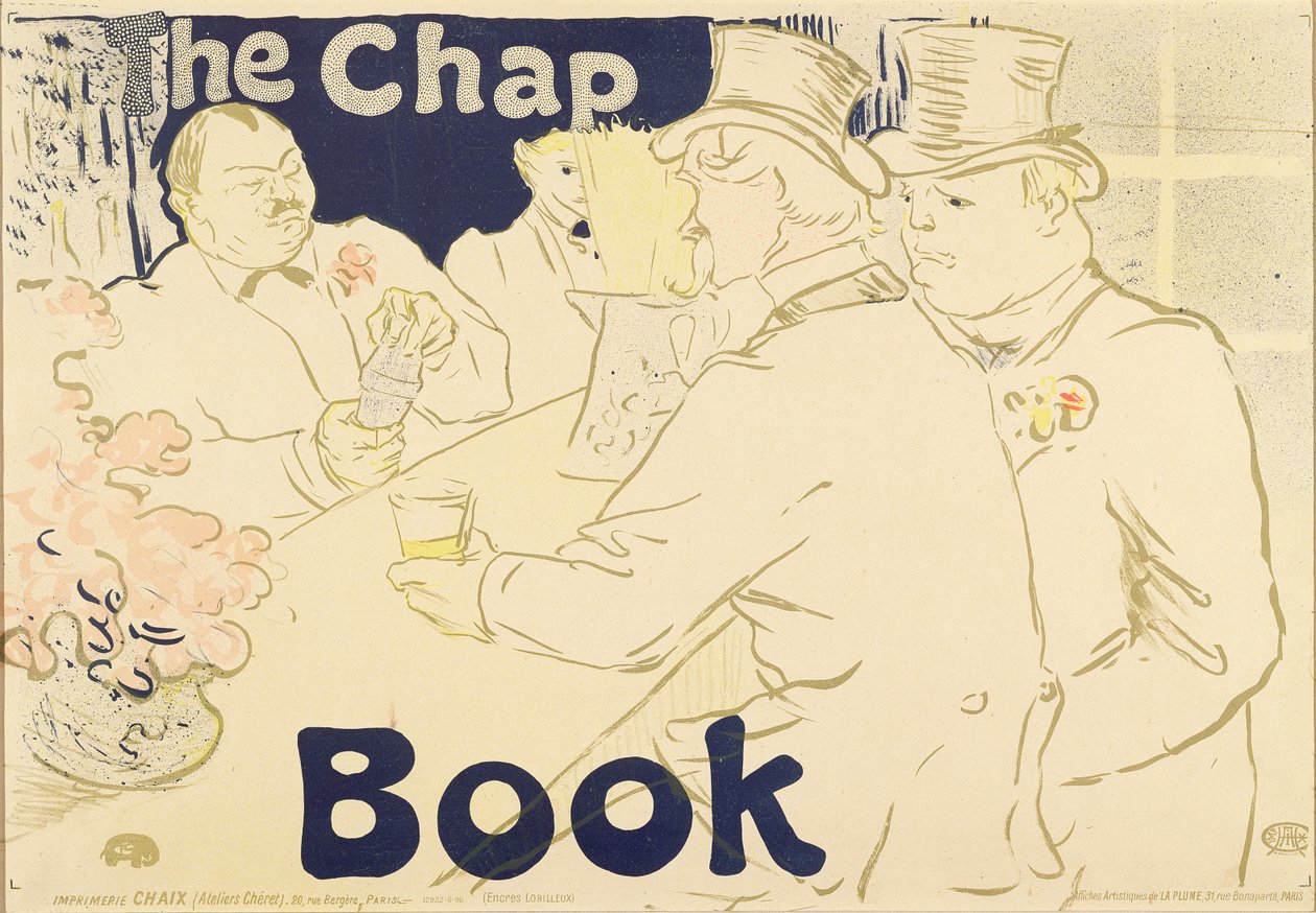 İrlanda ve Amerikan Barı, rue Royale, Bölüm Kitabı posteri, 1895 by Henri de Toulouse Lautrec