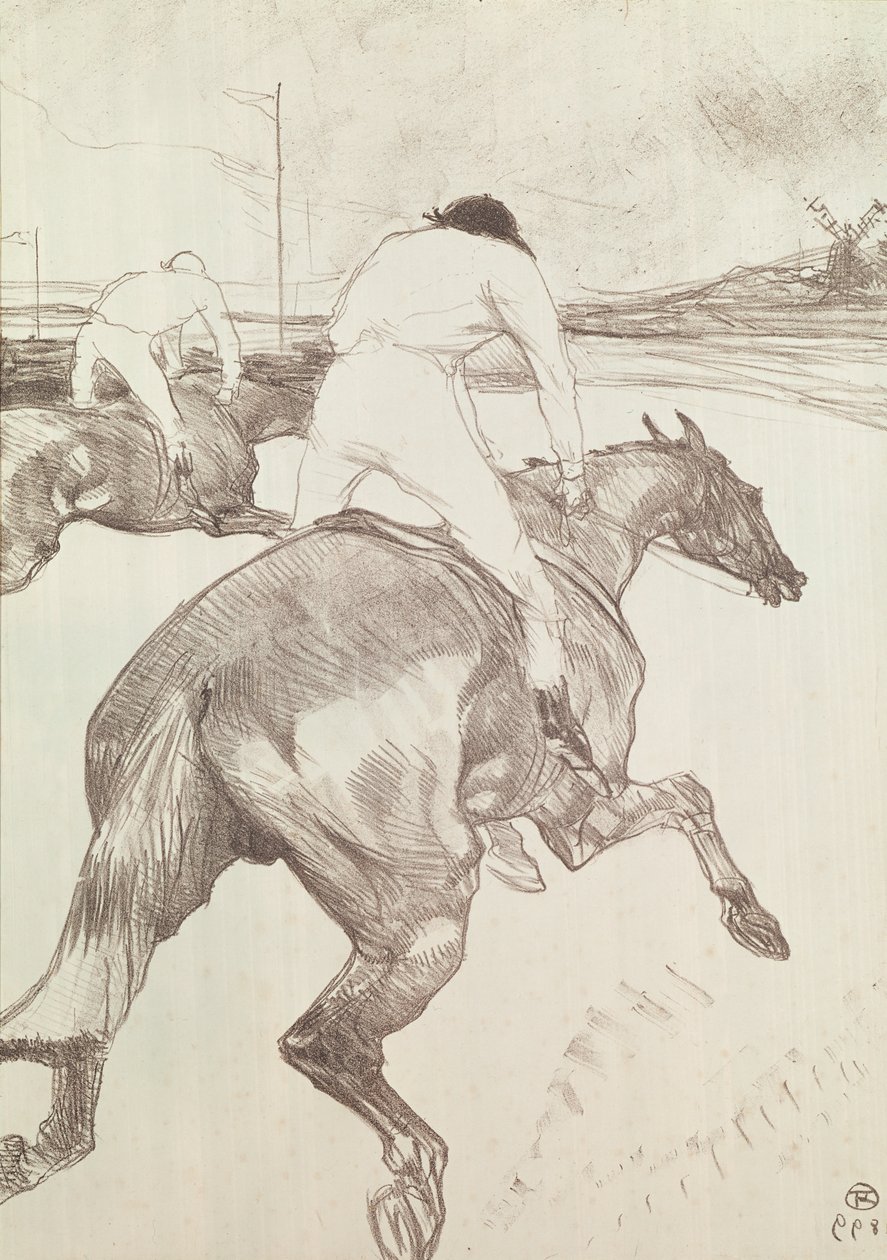 Jokey, 1899 (renkli litografi) by Henri de Toulouse Lautrec