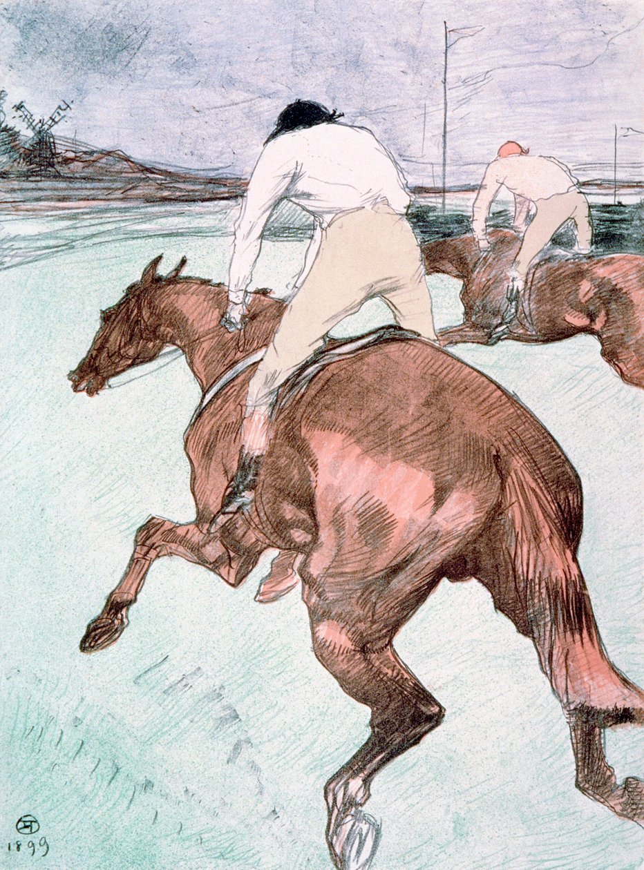 Jokey, 1899 (renkli litografi) by Henri de Toulouse Lautrec