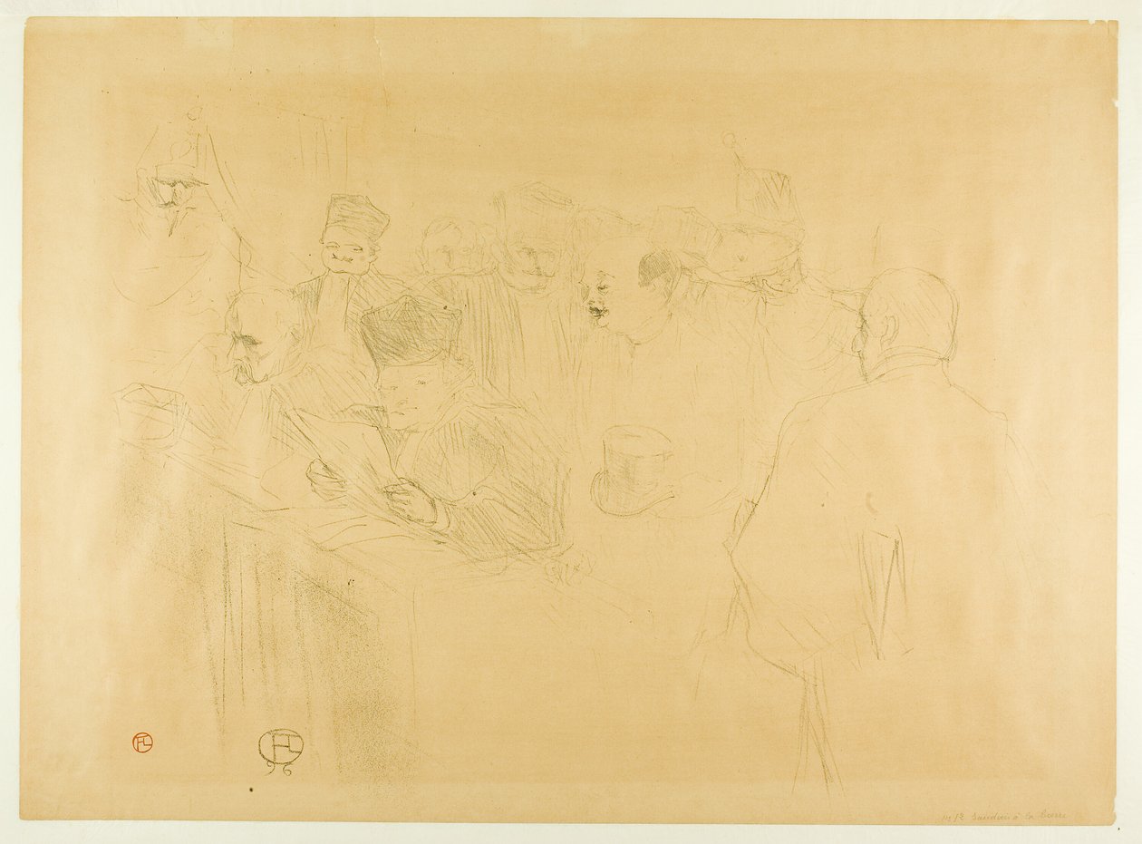Lebaudy Davası, Matmazel Marsy Kanıt Veriyor by Henri de Toulouse Lautrec