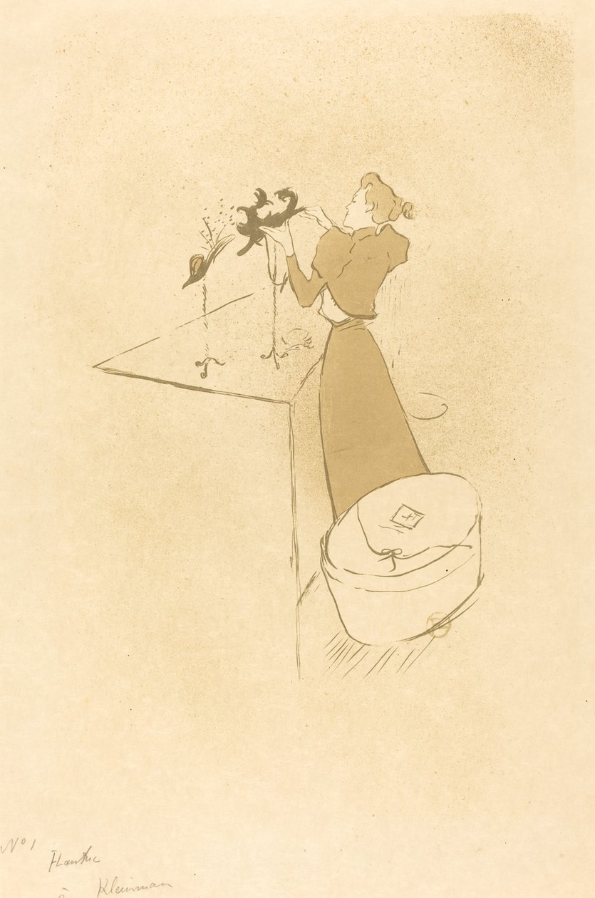 Milliner La Modiste - Renée Vert, 1893. by Henri de Toulouse Lautrec