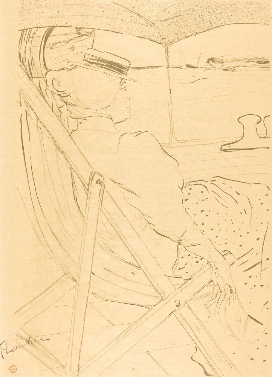 Kabinden Gelen Yolcu 54 - Bir Yatta Yelkencilik La passagère du 54 - Promenade..., 1896. by Henri de Toulouse Lautrec