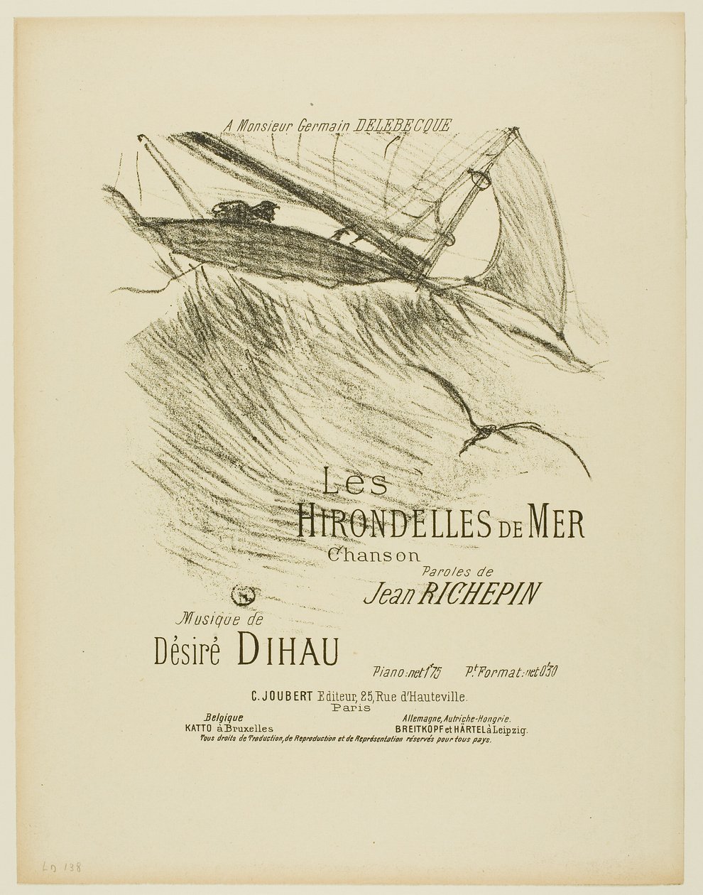 Deniz Kırlangıçları, Melodiler'den Désiré Dihau by Henri de Toulouse Lautrec