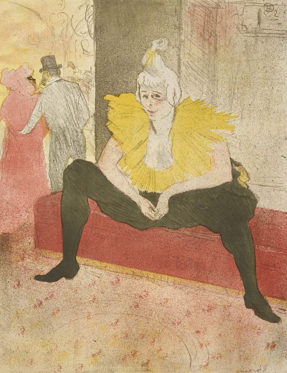 Oturan Palyaço by Henri de Toulouse Lautrec