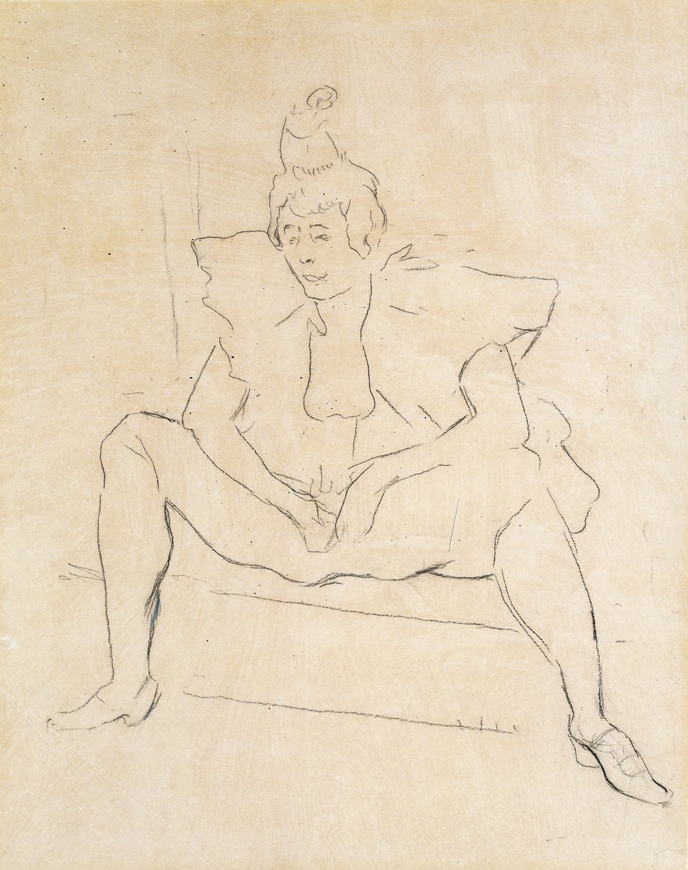 Oturan Palyaço; La Clownesse Assise by Henri de Toulouse Lautrec