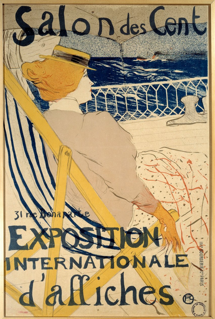 54 yat yolculuğunun yolcusu. Salon des Cents için poster, 31 rue Bonaparte in Paris (uluslararası poster sergisi). Henri De Toulouse Lautrec'in (1864-1901) posteri by Henri de Toulouse Lautrec