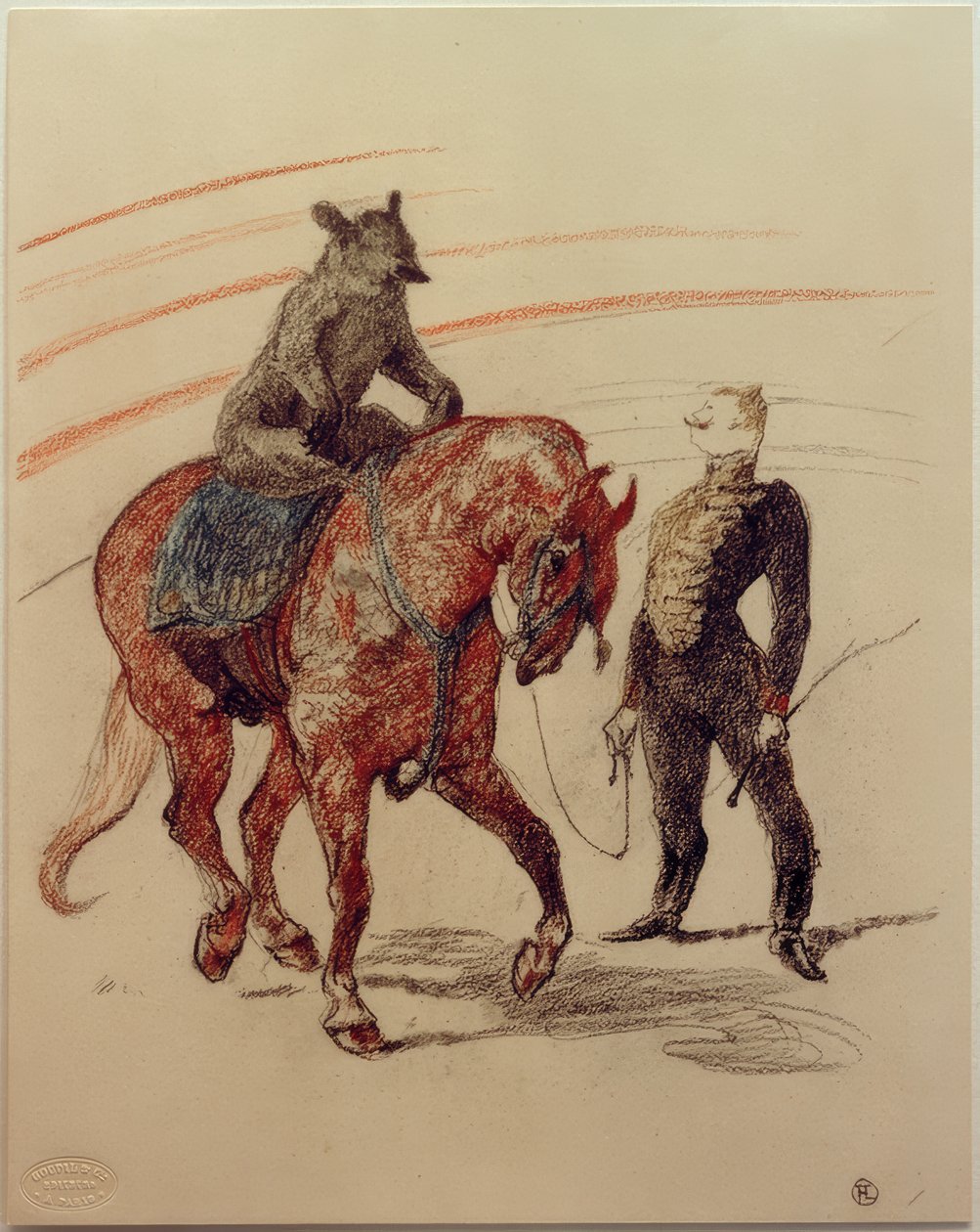 Panelde ayı çalışması by Henri de Toulouse Lautrec