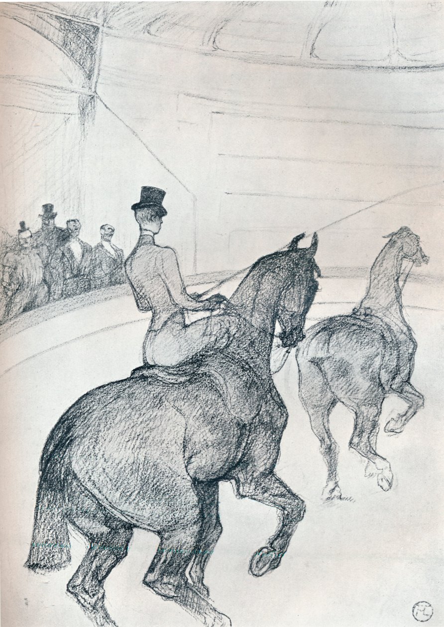 Hile binicisi tandem sürüşü, c1899 1934 by Henri de Toulouse Lautrec