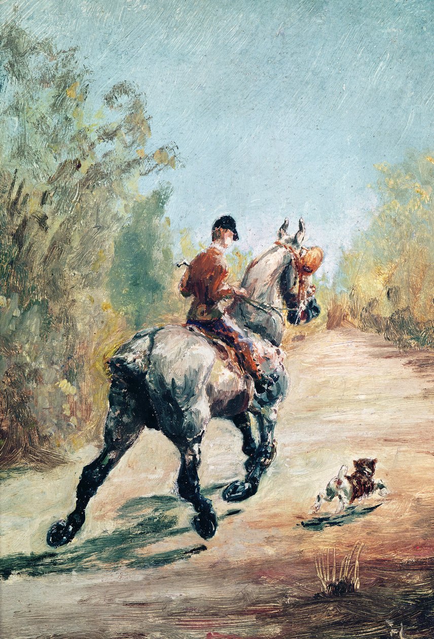 Küçük Köpekli Paça Atlısı, 1879 by Henri de Toulouse Lautrec