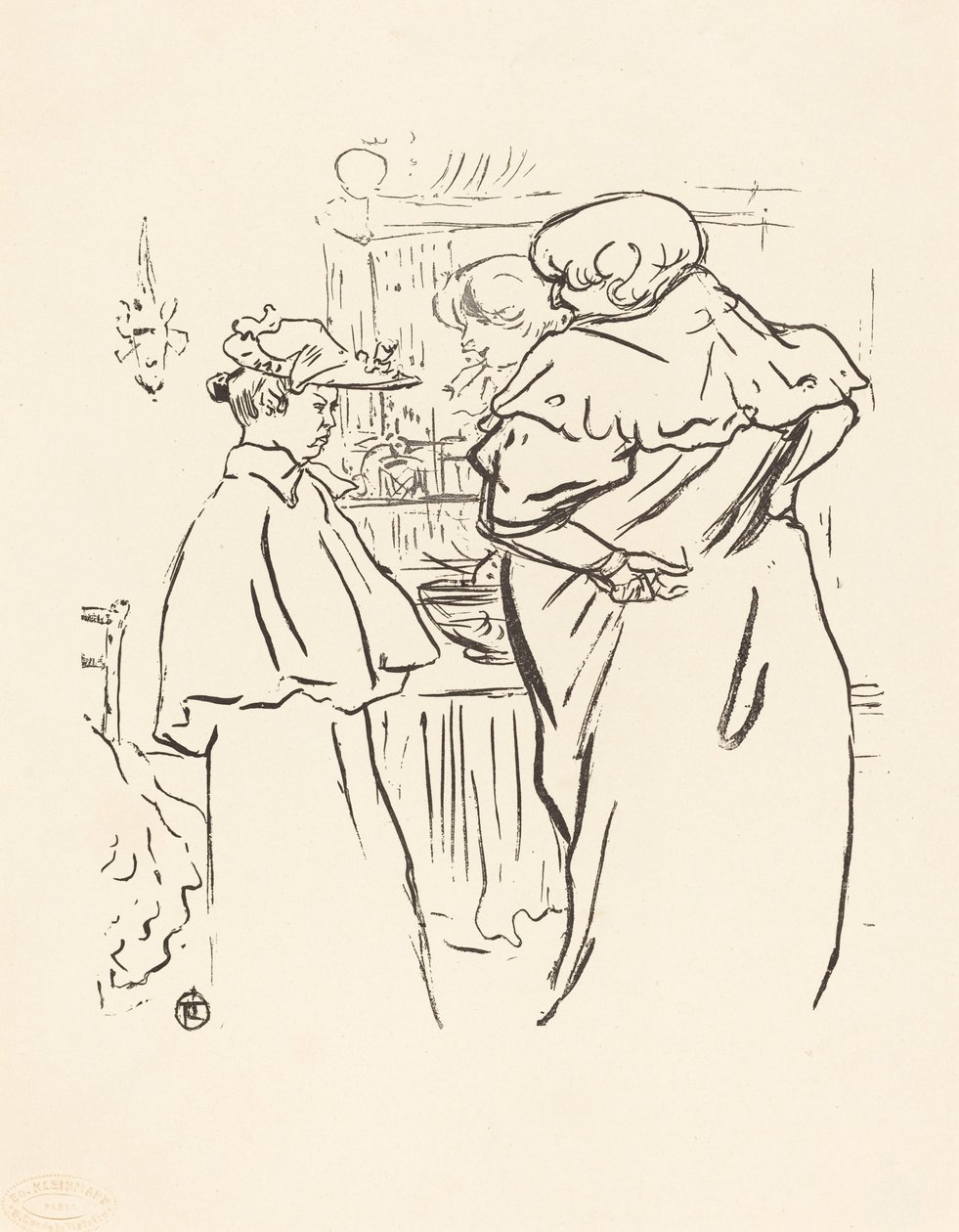 Aynanın Karşısında İki Kadın by Henri de Toulouse Lautrec