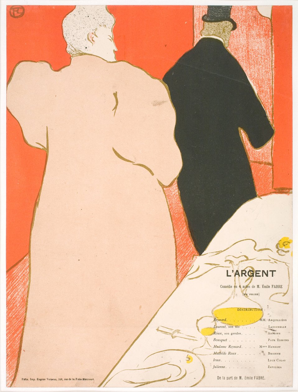 Bir Monitör ve Bir Hanımefendi, Para İçin Program by Henri de Toulouse Lautrec