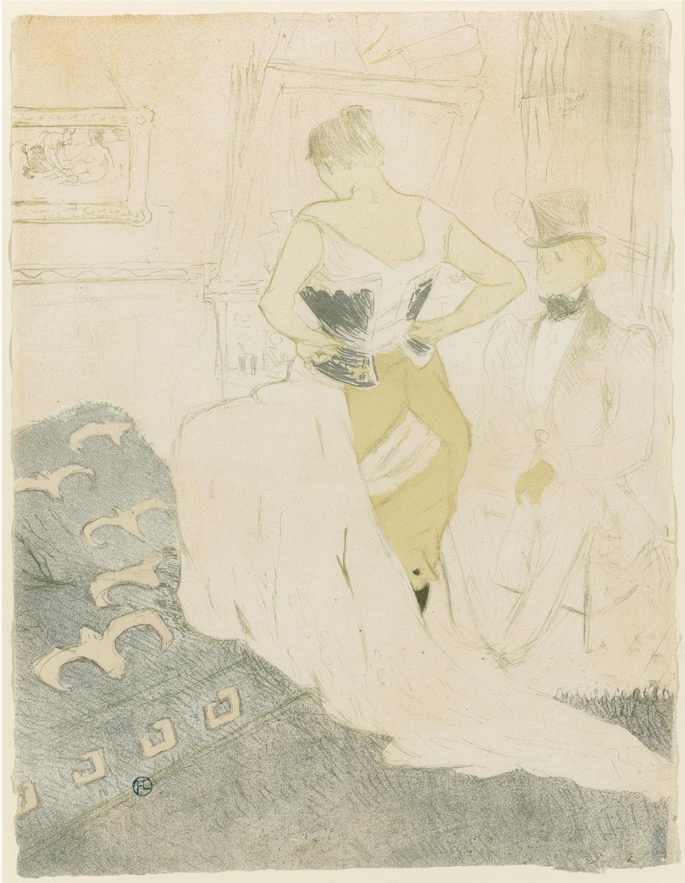 Korsesini Düzelten Kadın, 1896 by Henri de Toulouse Lautrec