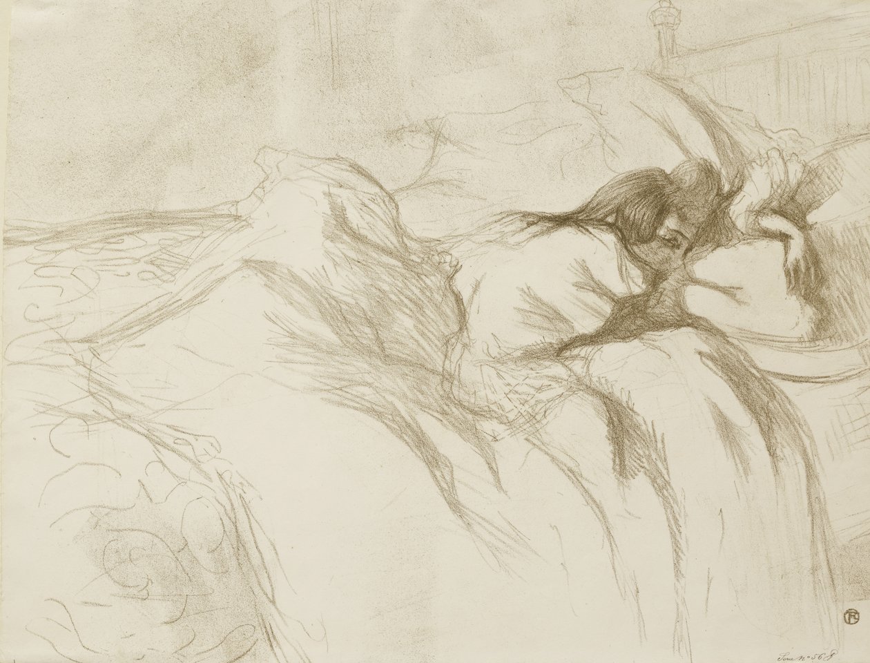 Yatan Kadın - Uyanma, 1896 by Henri de Toulouse Lautrec