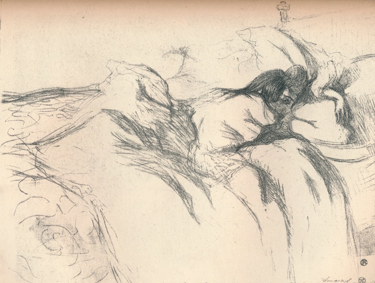Yatakta Uyanan Kadın , 1896 by Henri de Toulouse Lautrec