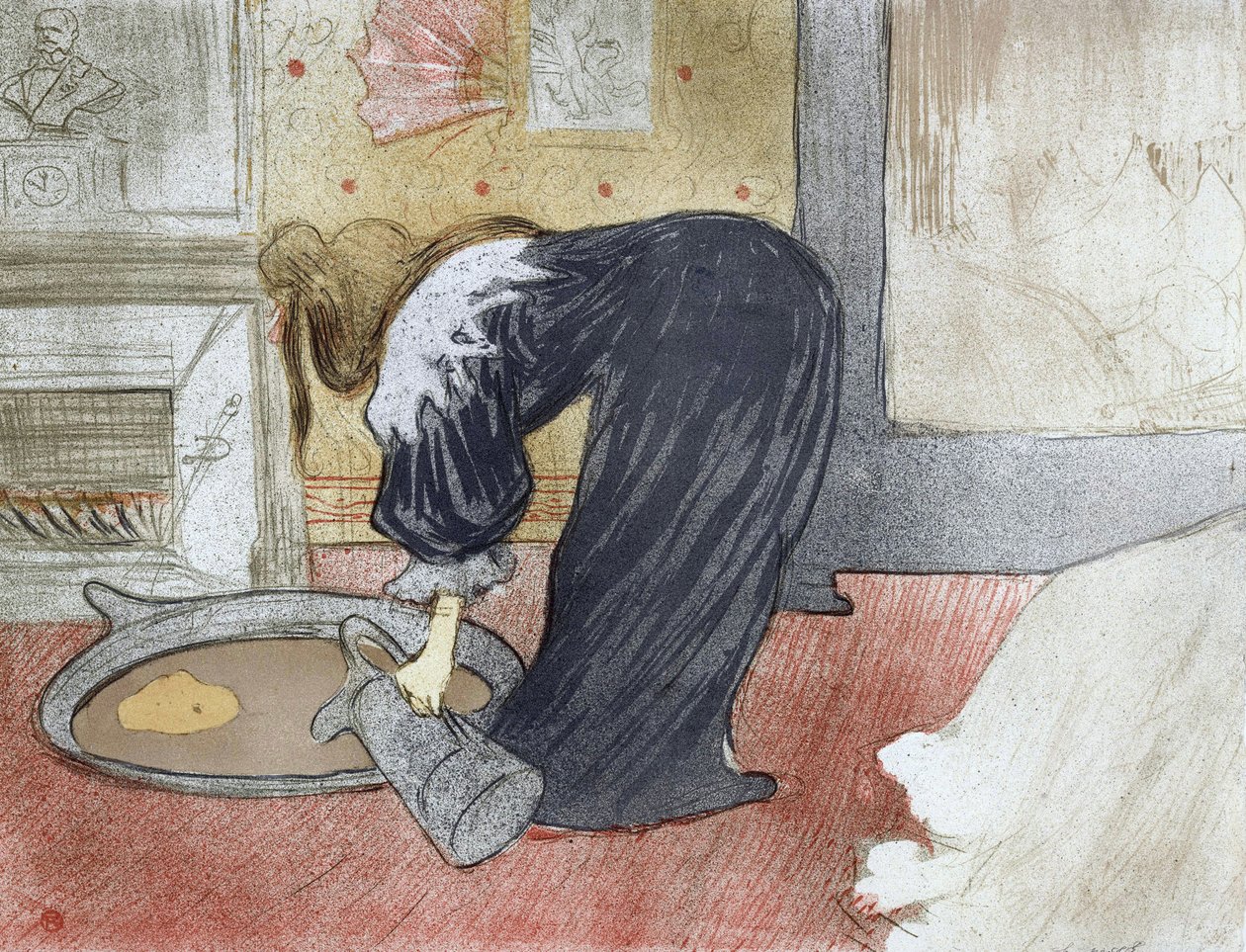 Küvetteki Kadın (Elles süitinden) - Banyodaki kadın - Henri de Toulouse Lautrec