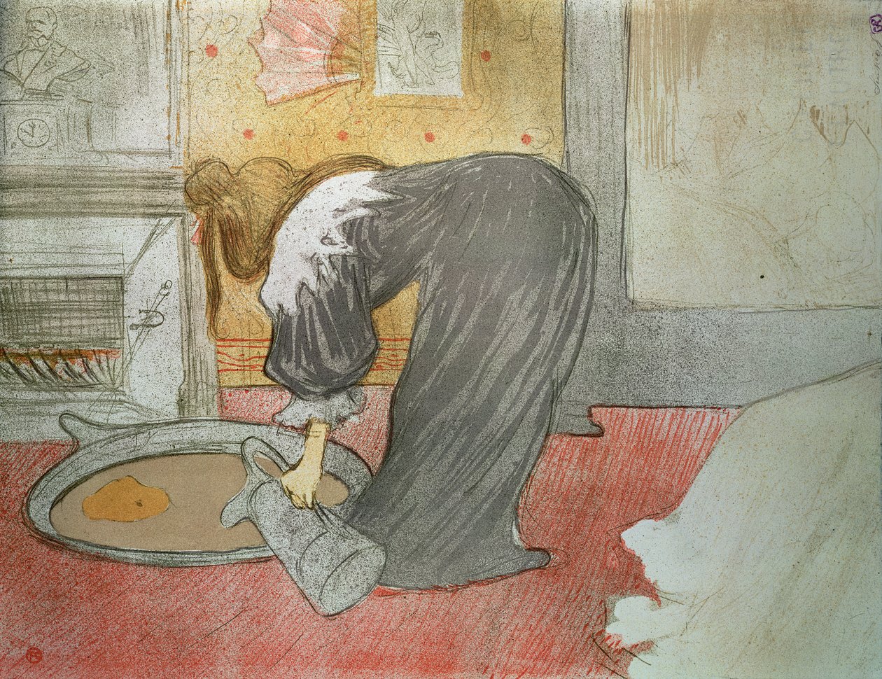"Elles"ten Küvetteki Kadın, 1896 by Henri de Toulouse Lautrec