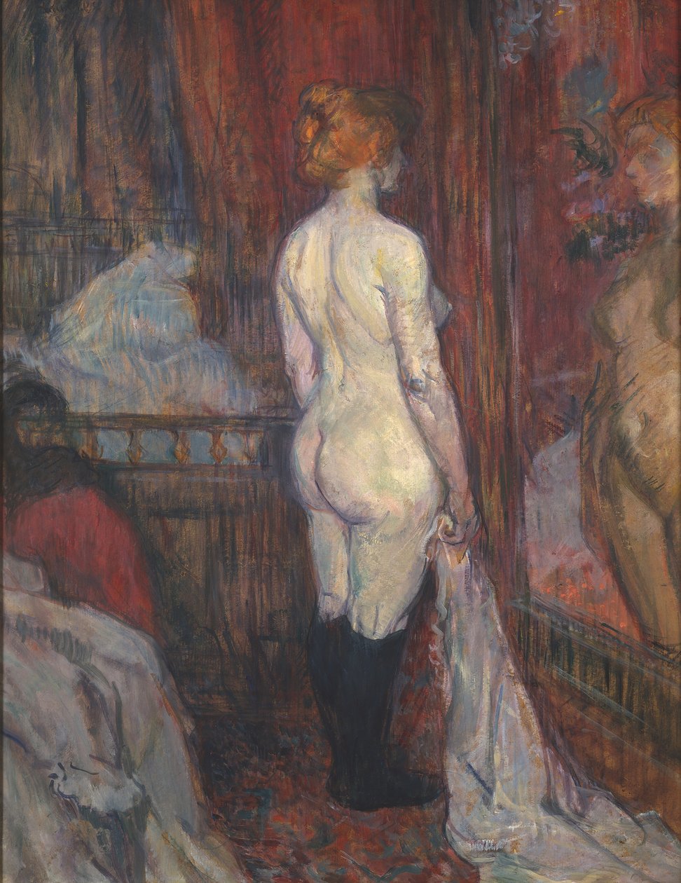 Aynanın Karşısındaki Kadın, 1897. by Henri de Toulouse Lautrec