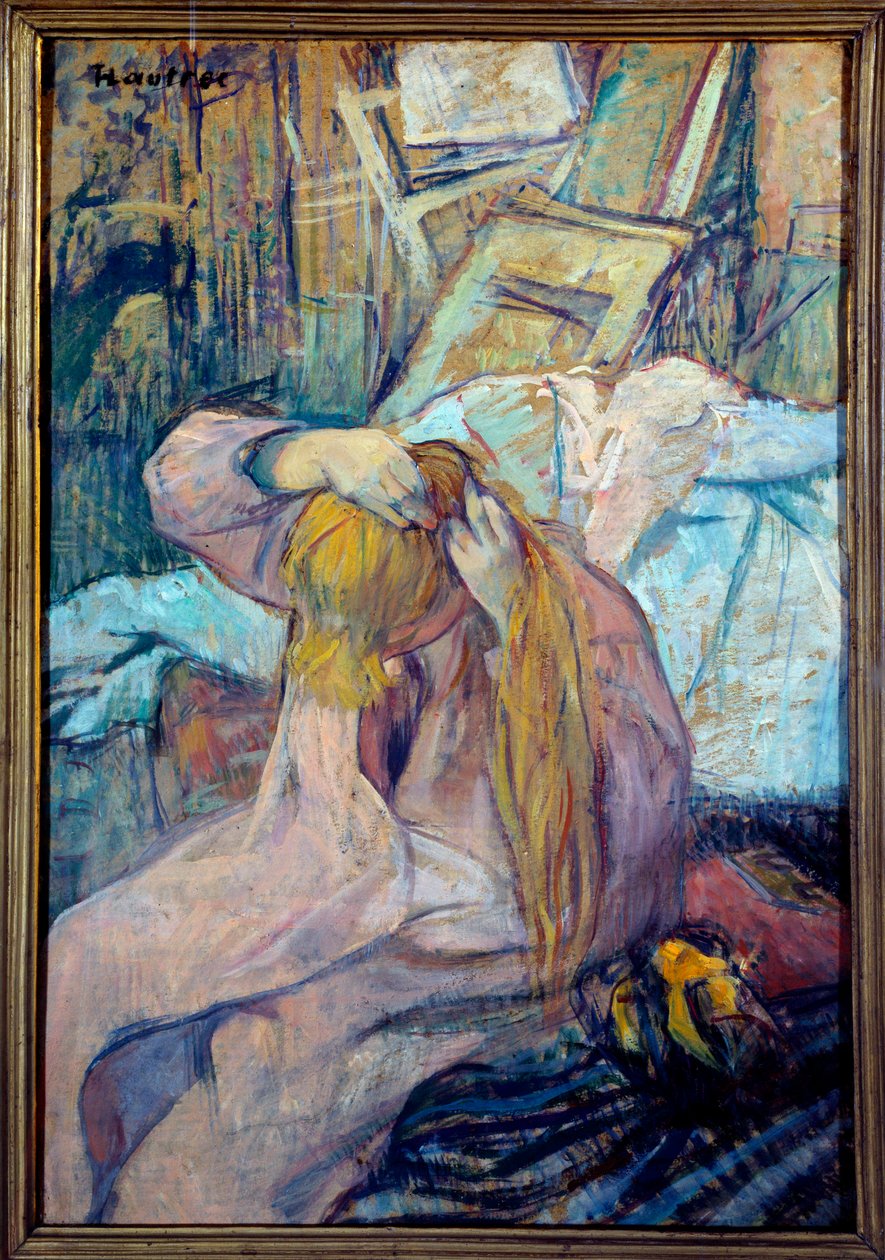 Kadın pansuman Karton üzerine yağlı boya, Henri de Toulouse Lautrec (1864-1901) 1891 Güneş. 0,3x0,44 m Paris, Orsay Müzesi by Henri de Toulouse Lautrec