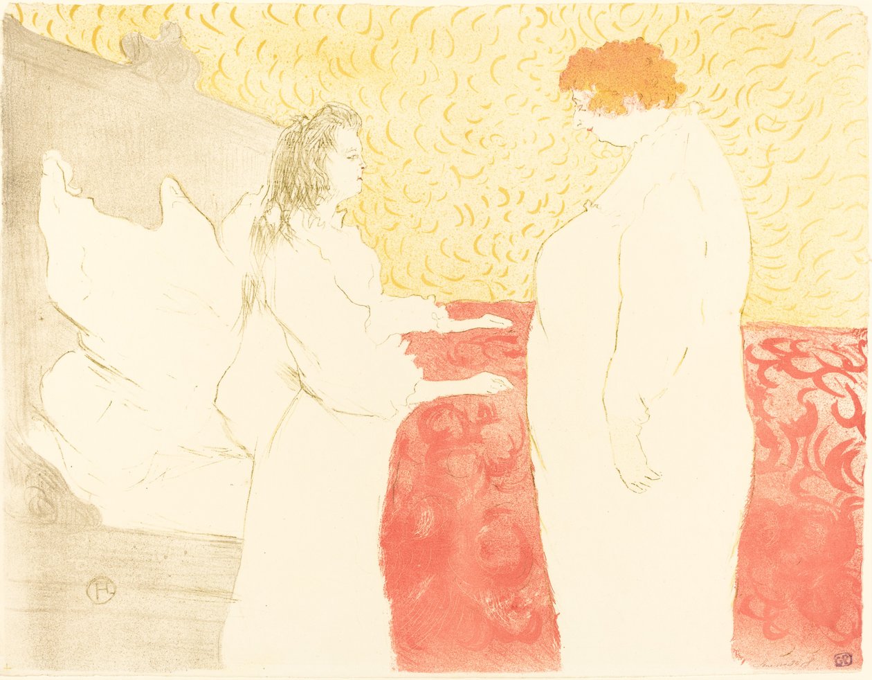 Yatakta Kadın, Profil (Femme au lit, profil) by Henri de Toulouse Lautrec