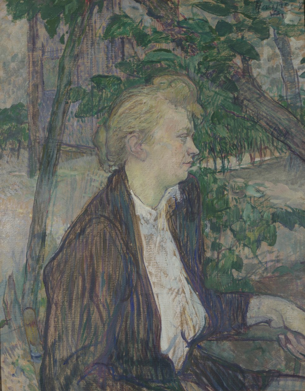 Bir Bahçede Oturan Kadın, 1891 by Henri de Toulouse Lautrec