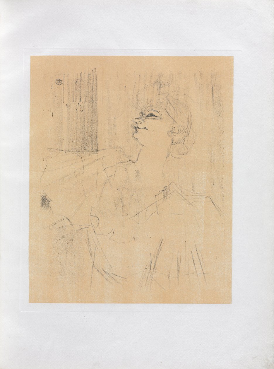Yvette Guilbert-İngilizce Serisi: Menilmontant de Bruant by Henri de Toulouse Lautrec
