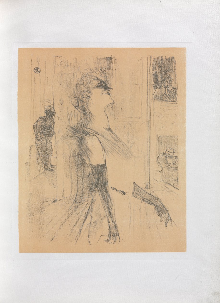 Yvette Guilbert-İngilizce Serisi: Sahnede by Henri de Toulouse Lautrec