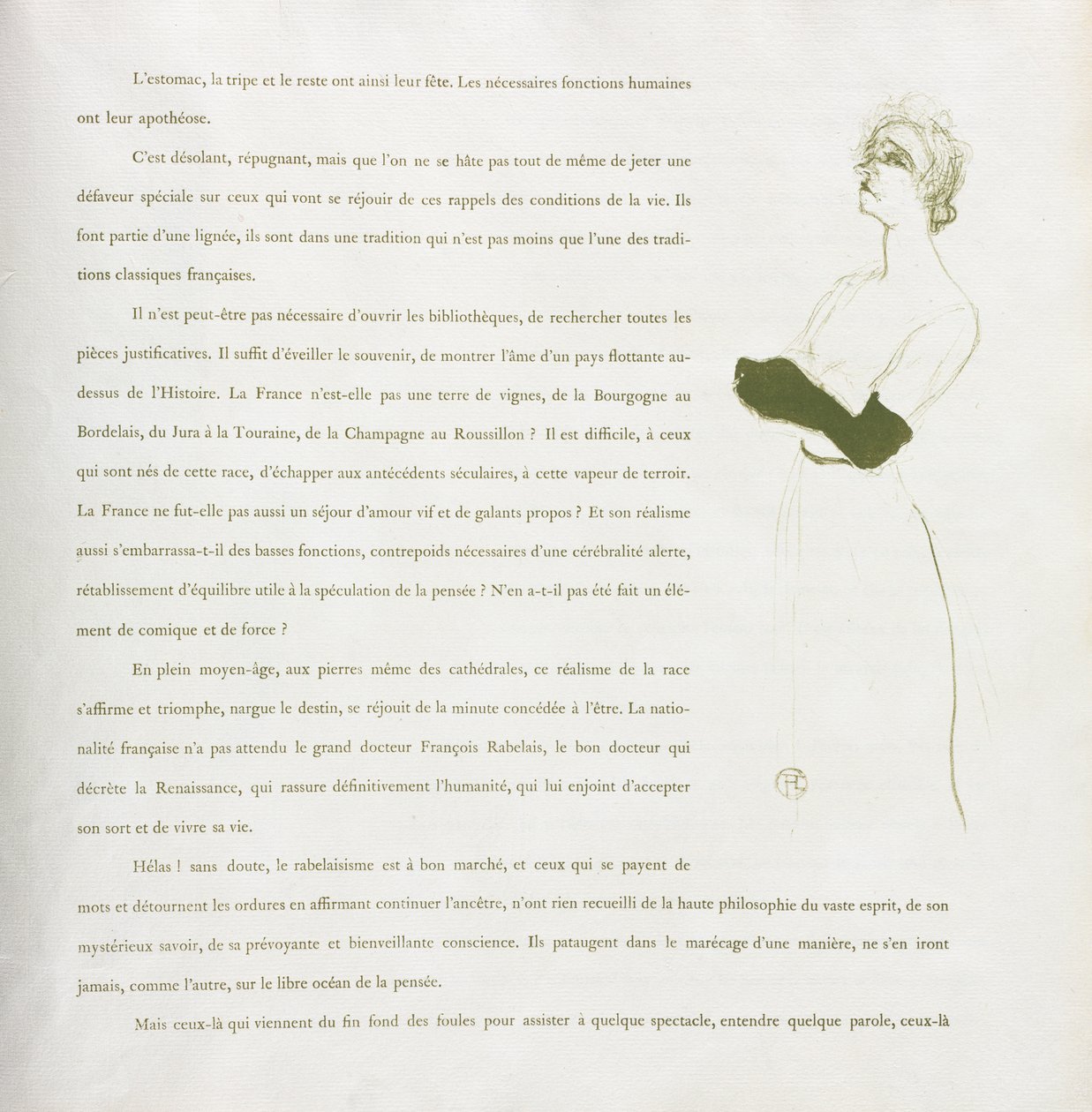 Yvette Guilbert-Fransız Serisi: No. 10 by Henri de Toulouse Lautrec