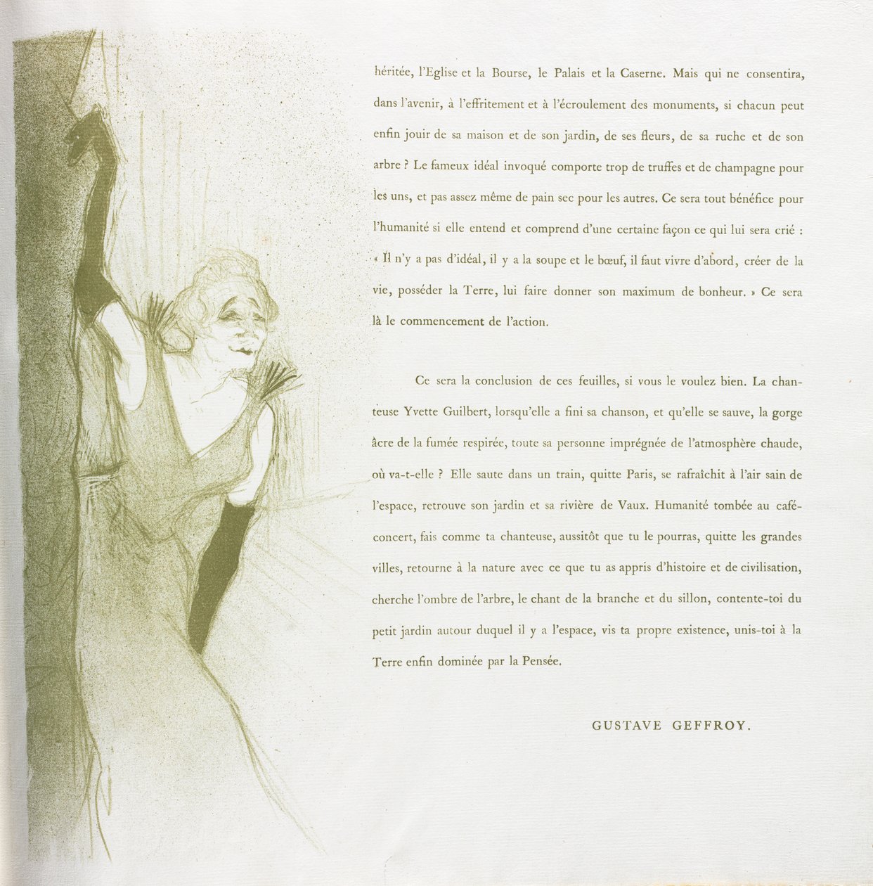 Yvette Guilbert-Fransız Serisi: No. 16 by Henri de Toulouse Lautrec