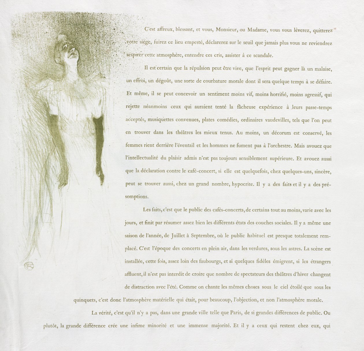 Yvette Guilbert-Fransız Serisi: No. 3 by Henri de Toulouse Lautrec